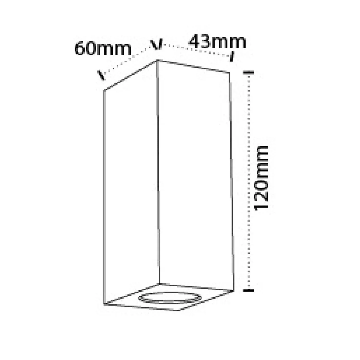 104002-RDL-2x3w Narrow Beam Outdoor wall Lights 6w