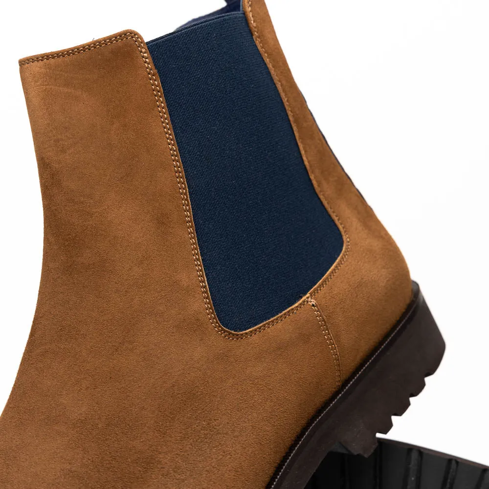 46-210-CGN GIANNA Suede Chelsea Boot, Cognac