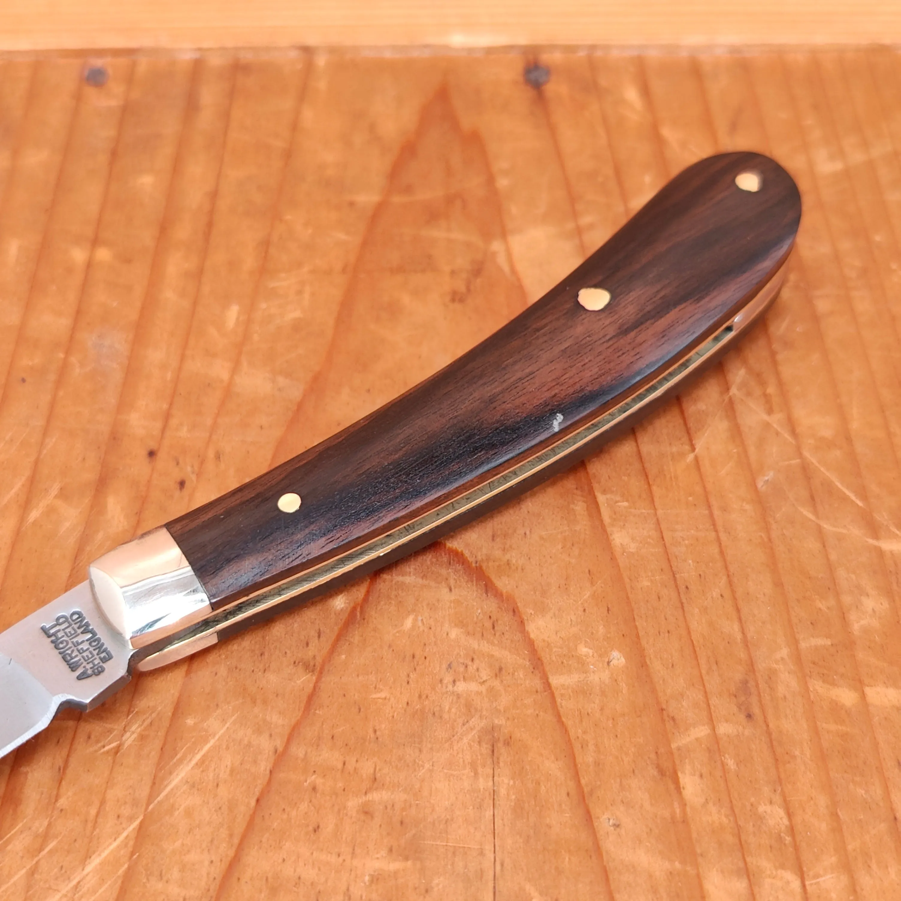 A Wright & Son 3 4/5" Ettrick Pocket Knife Carbon Steel Ebony