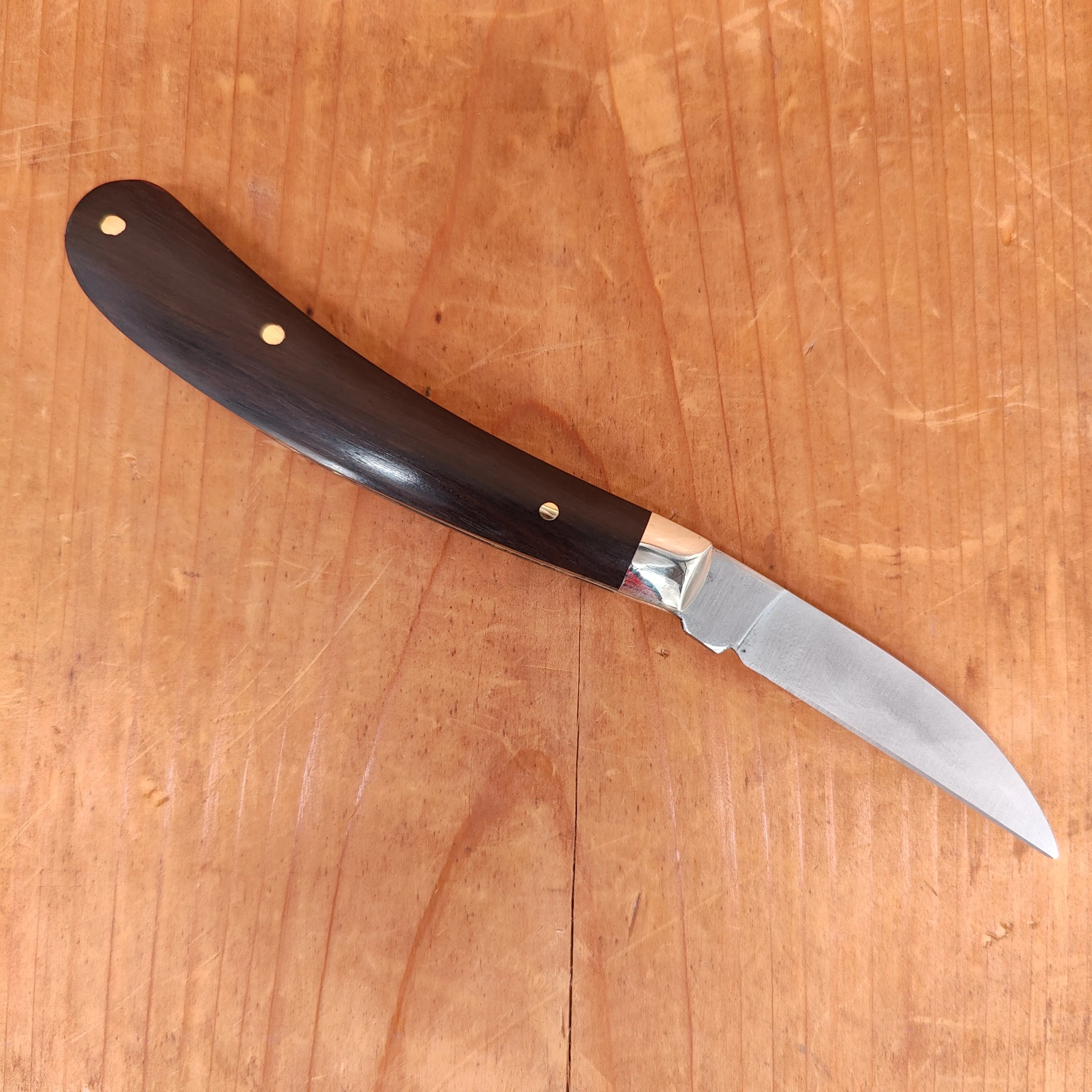 A Wright & Son 3 4/5" Ettrick Pocket Knife Carbon Steel Ebony