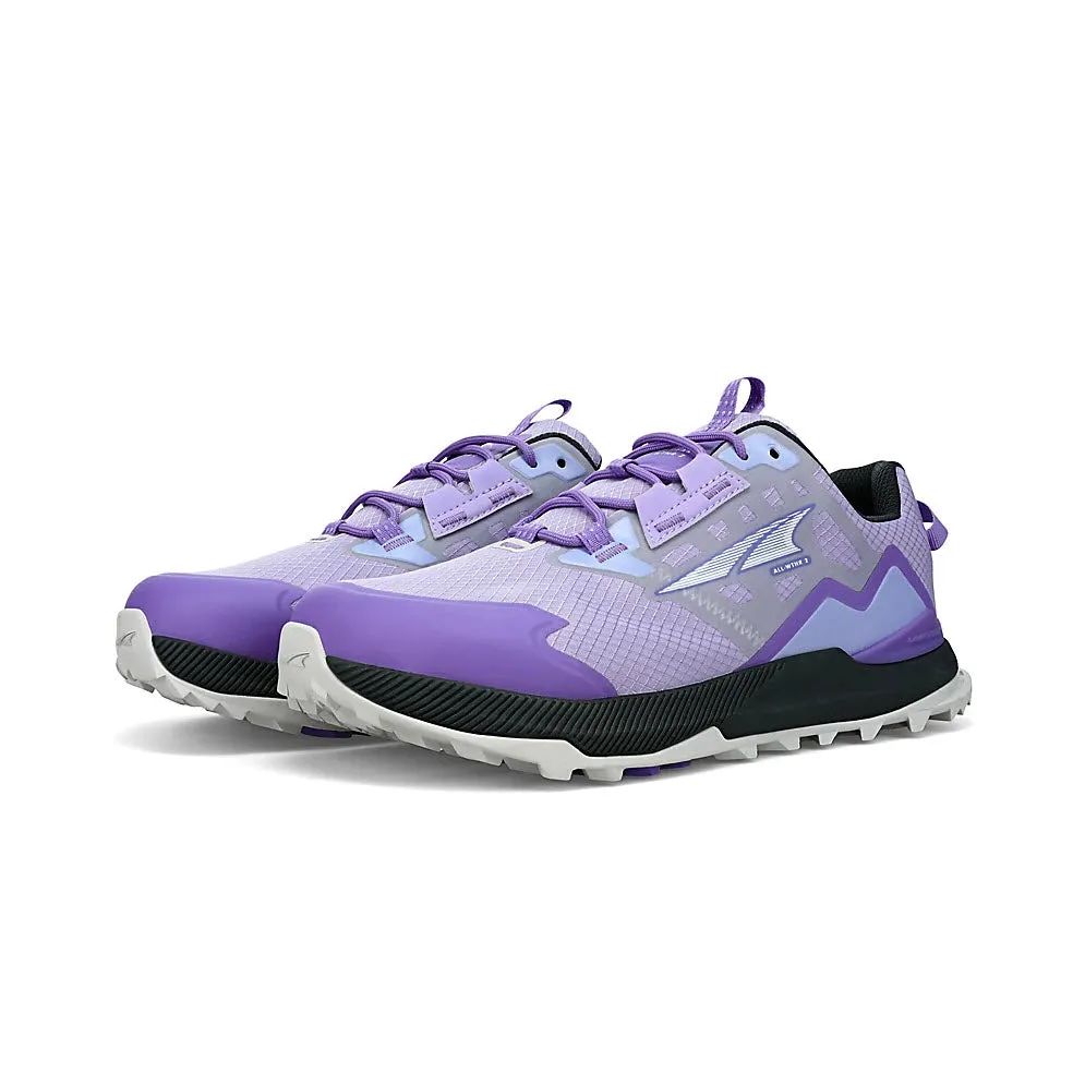 Altra Lone Peak Womens All-Weather Low 2 Shoes - Gray/Purple