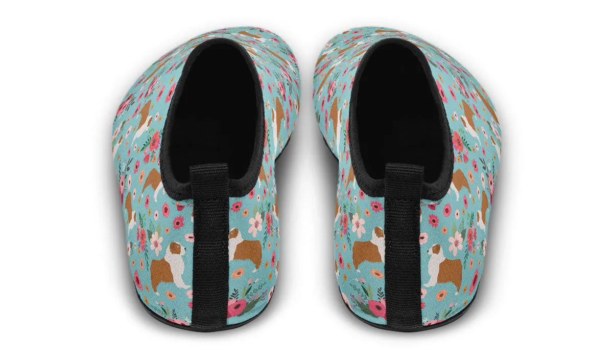 Australian Shepherd Flower Aqua Barefoot Shoes