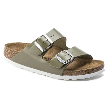 BIRKENSTOCK ARIZONA KHAKI LEATHER - WOMENS