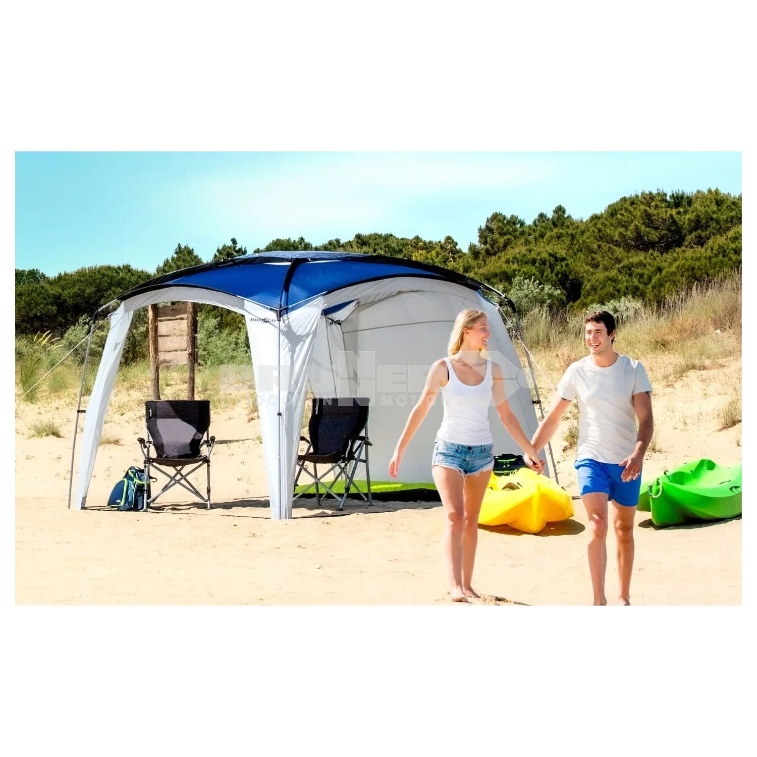 BRUNNER MEDUSA II 3x3 GAZEBO PER OUTDOOR CON MONTAGGIO SEMPLICE E VELOCE