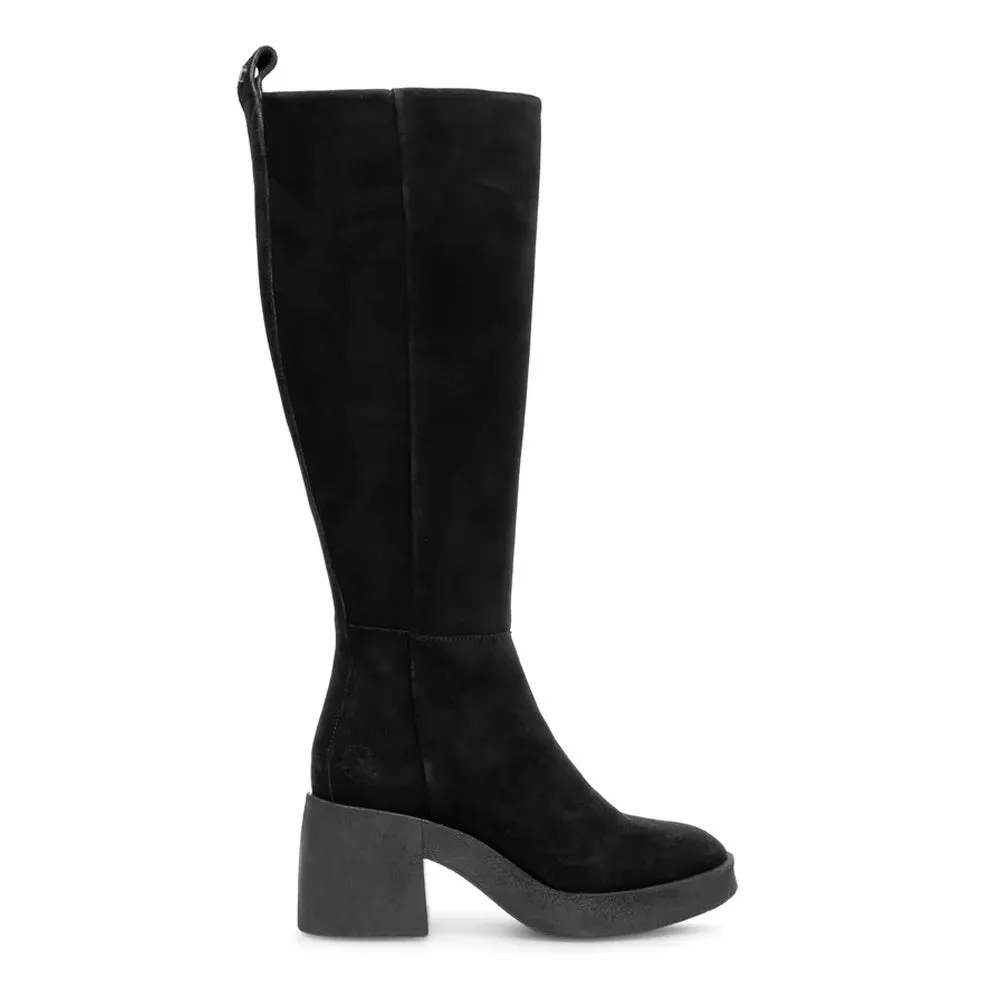 Casemily Black Tall Suede Boots