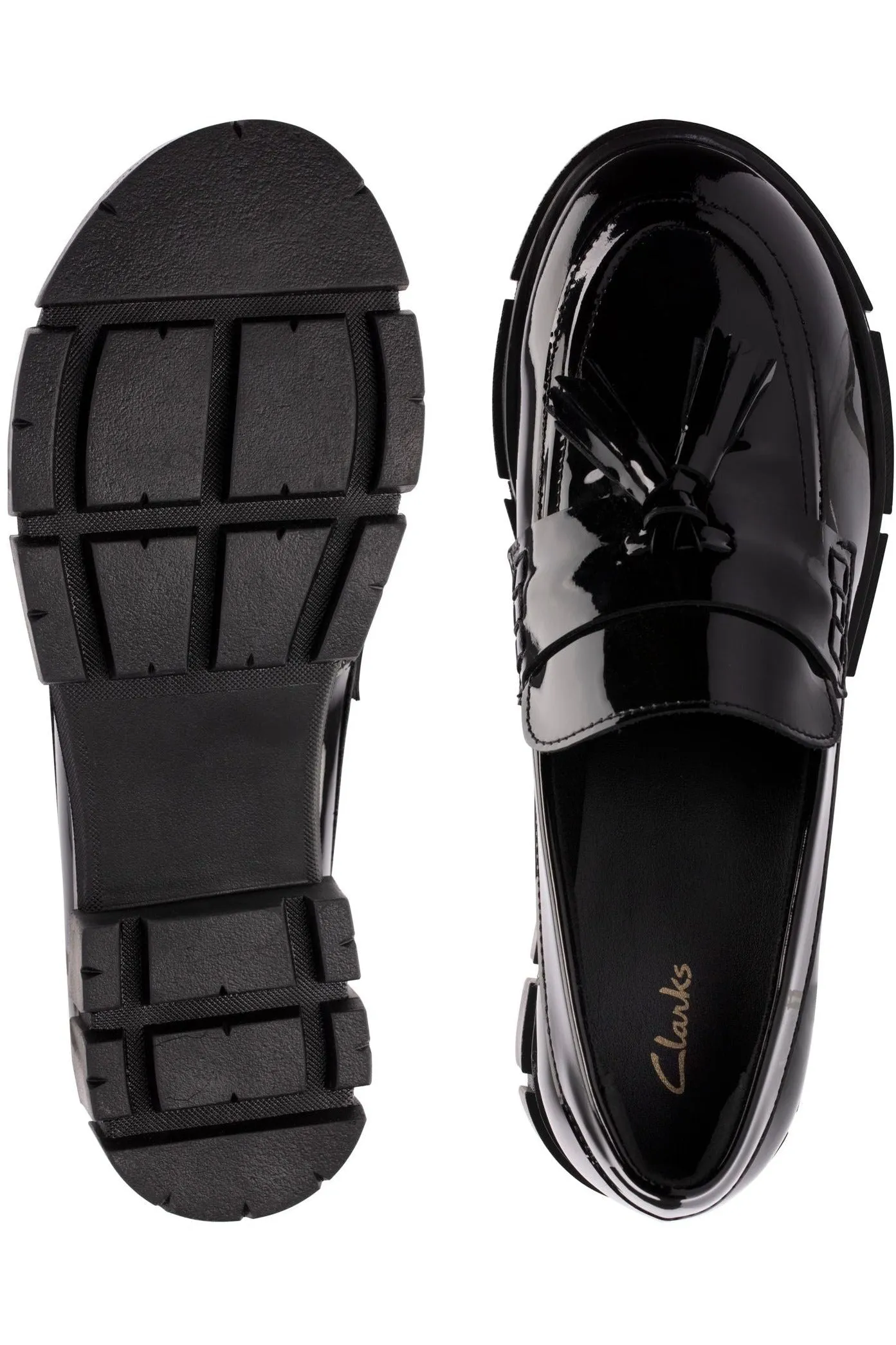 Clarks Teala Loafer in Black Patent