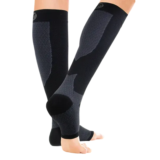 Compression Foot & Calf Sleeve in Black