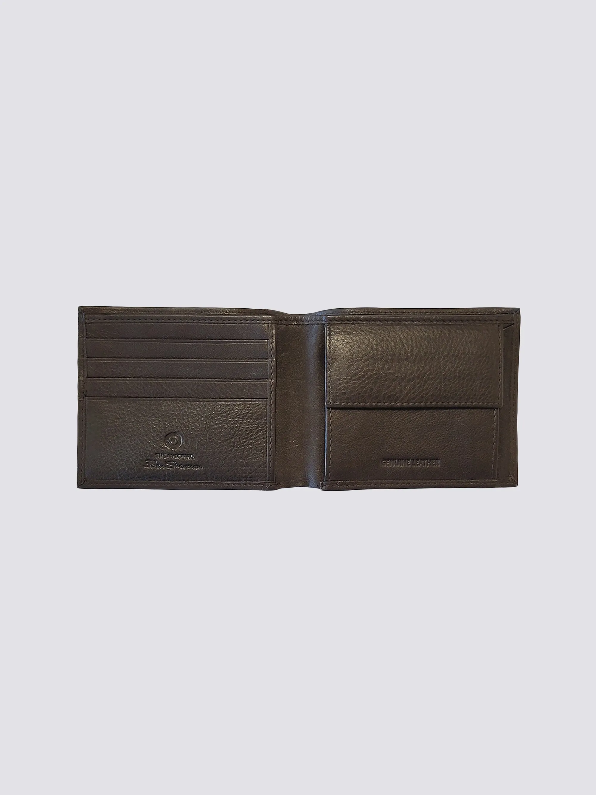 Cooke Bill Fold Leather Wallet - Brown