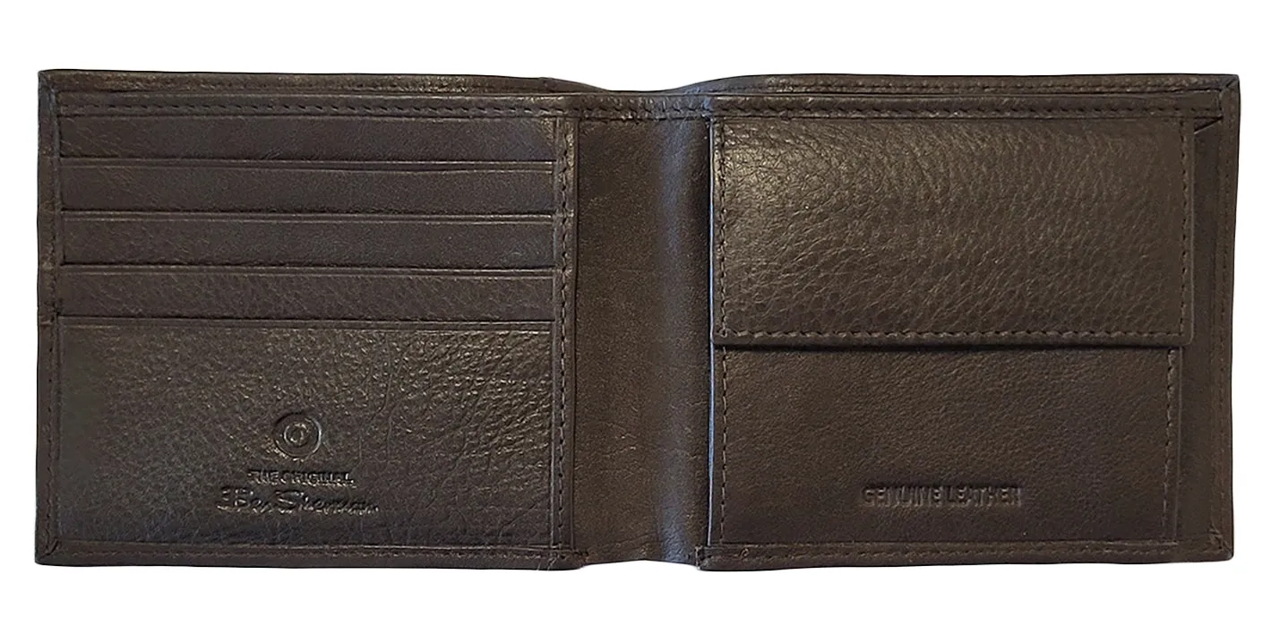 Cooke Bill Fold Leather Wallet - Brown