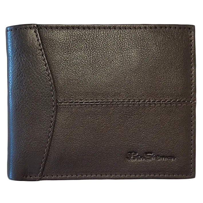 Cooke Bill Fold Leather Wallet - Brown