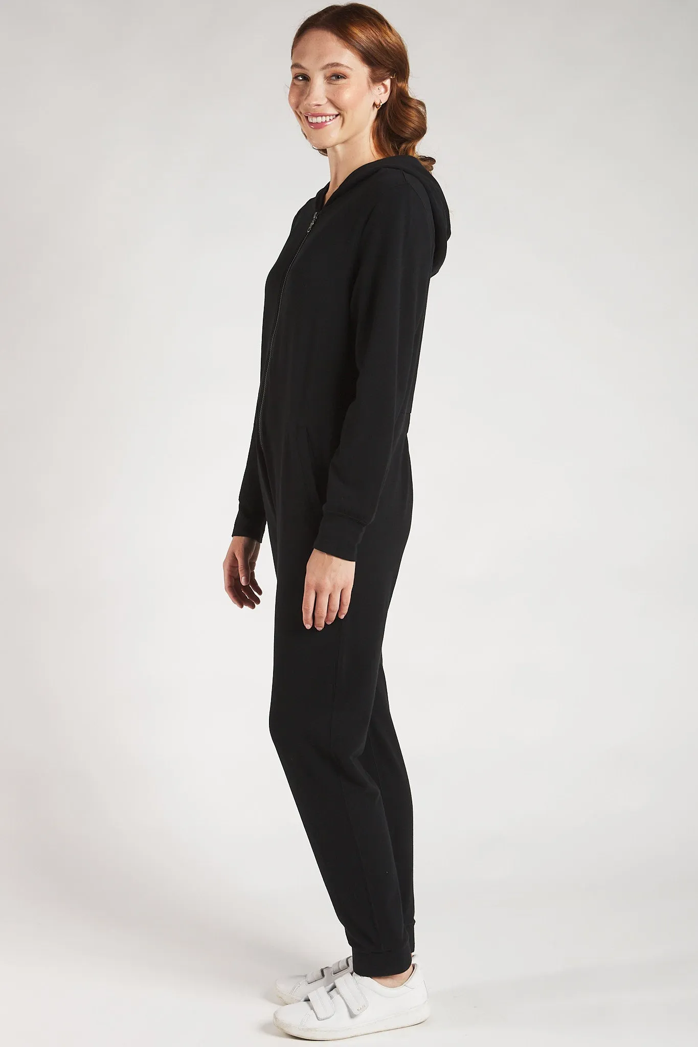 Devyn Bamboo Lounge Jumpsuit - Black