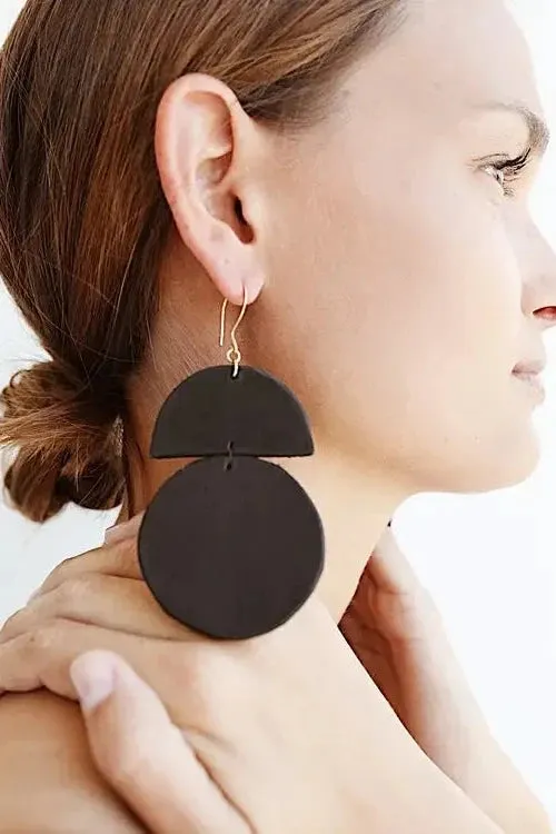 Duomo Leather Earrings