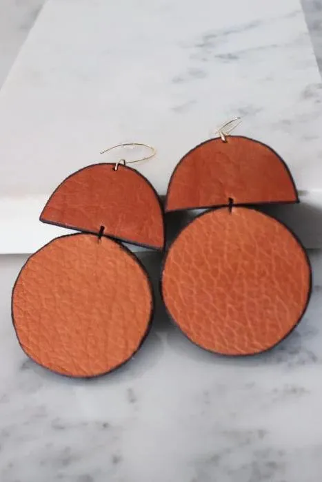 Duomo Leather Earrings