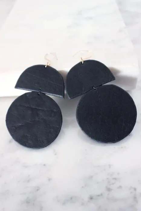 Duomo Leather Earrings