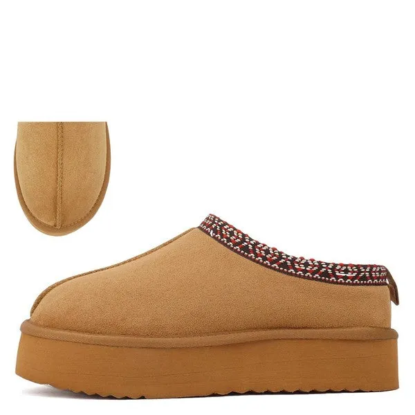 Eagle Platform Slip on Cozy Winter Snow Mules