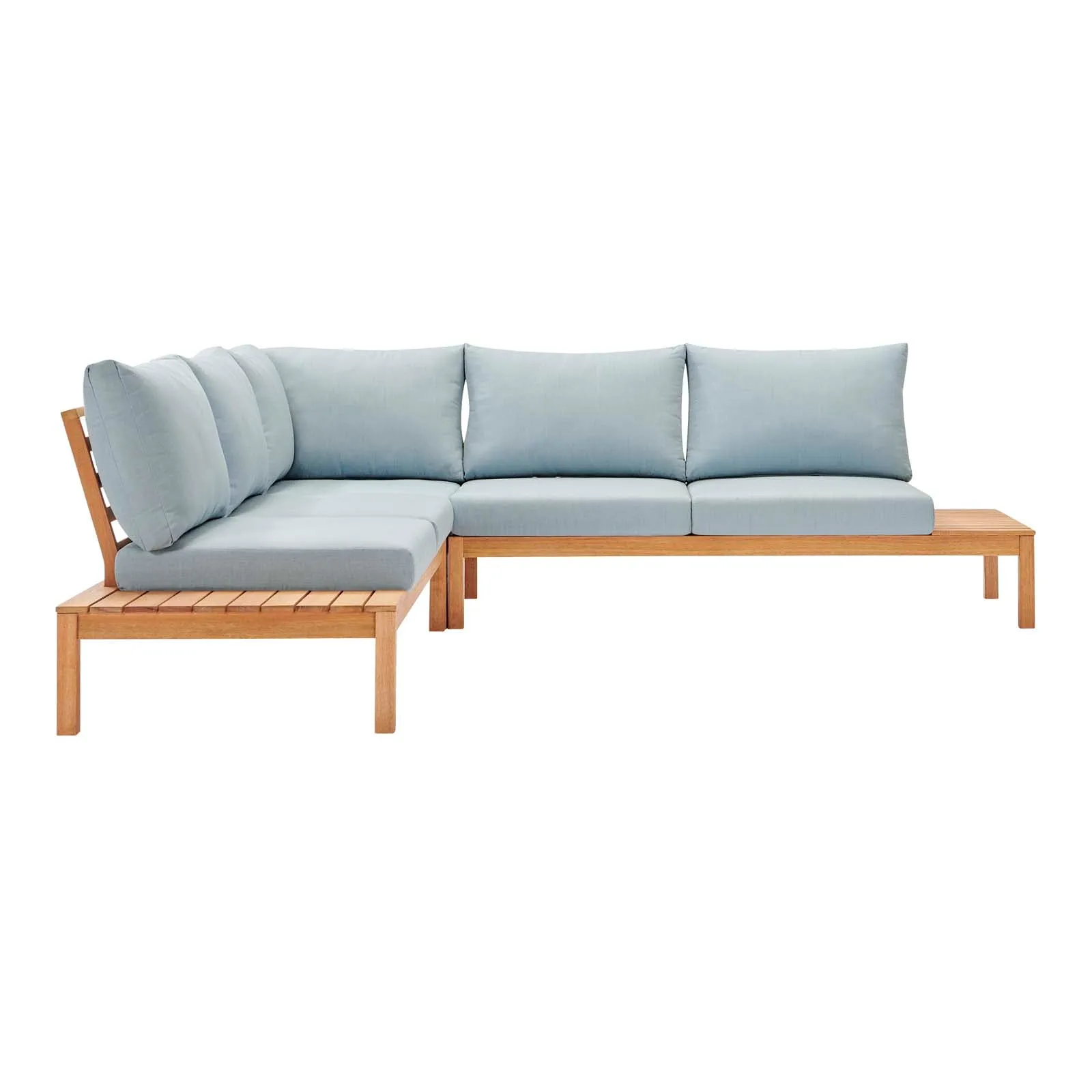 Freeport 3 Piece Outdoor Patio Karri Wood Sectional