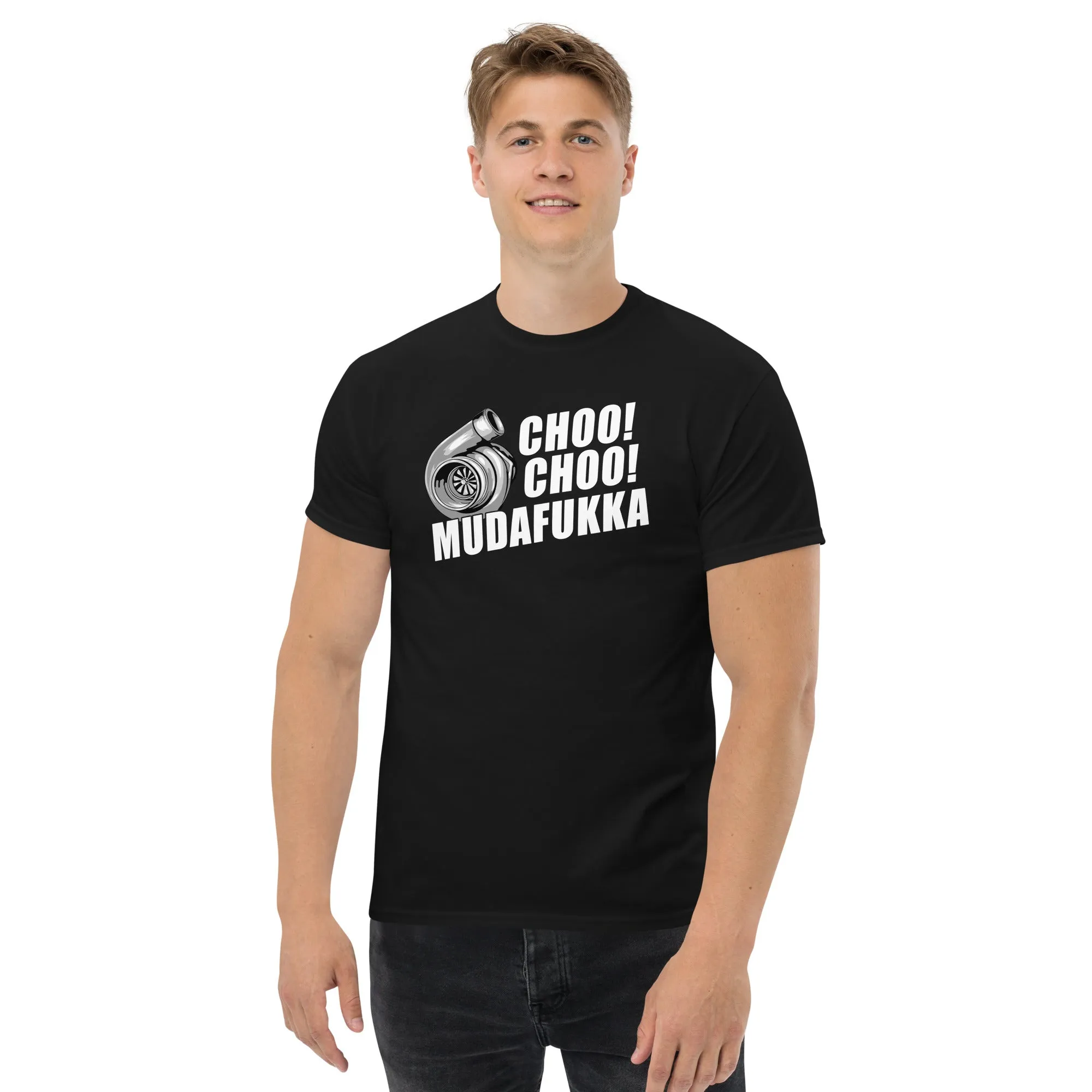 Funny Car Enthusiast T-Shirt For Men, Choo Choo Mudafukka JDM Tee, Diesel Truck Shirt