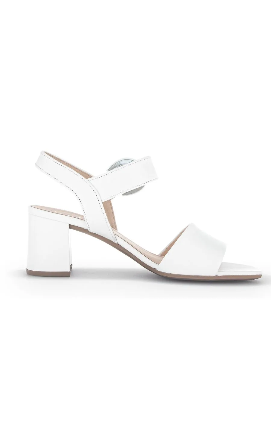 Gabor Block Heel Sandal in White