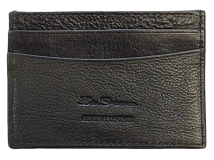 Koki Leather Card Holder Wallet - Black