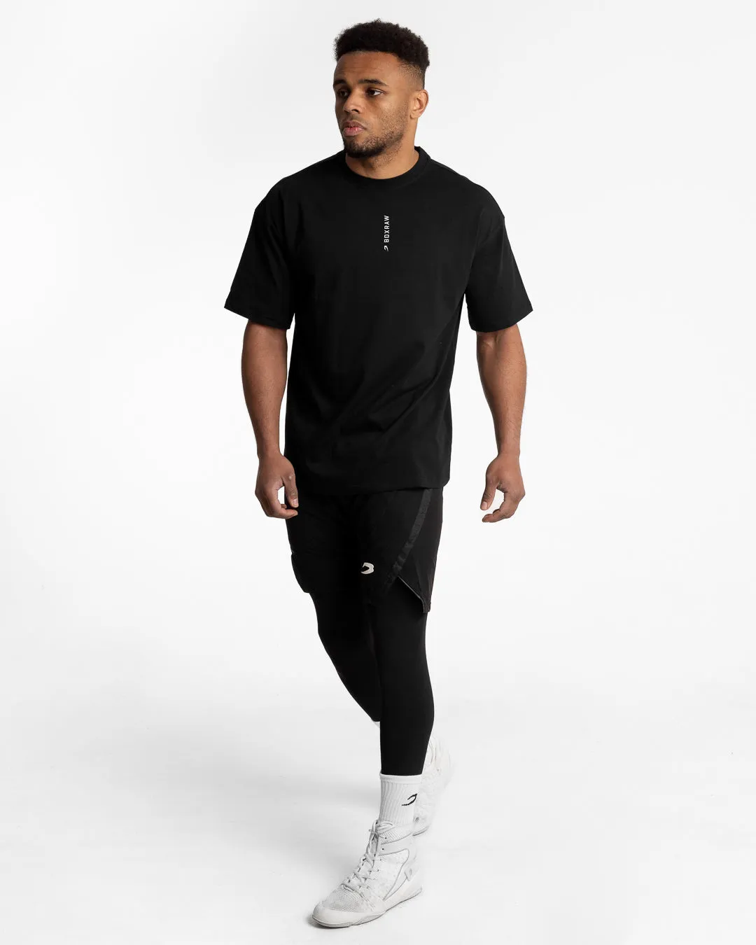 Lineal Oversized T-Shirt - Black