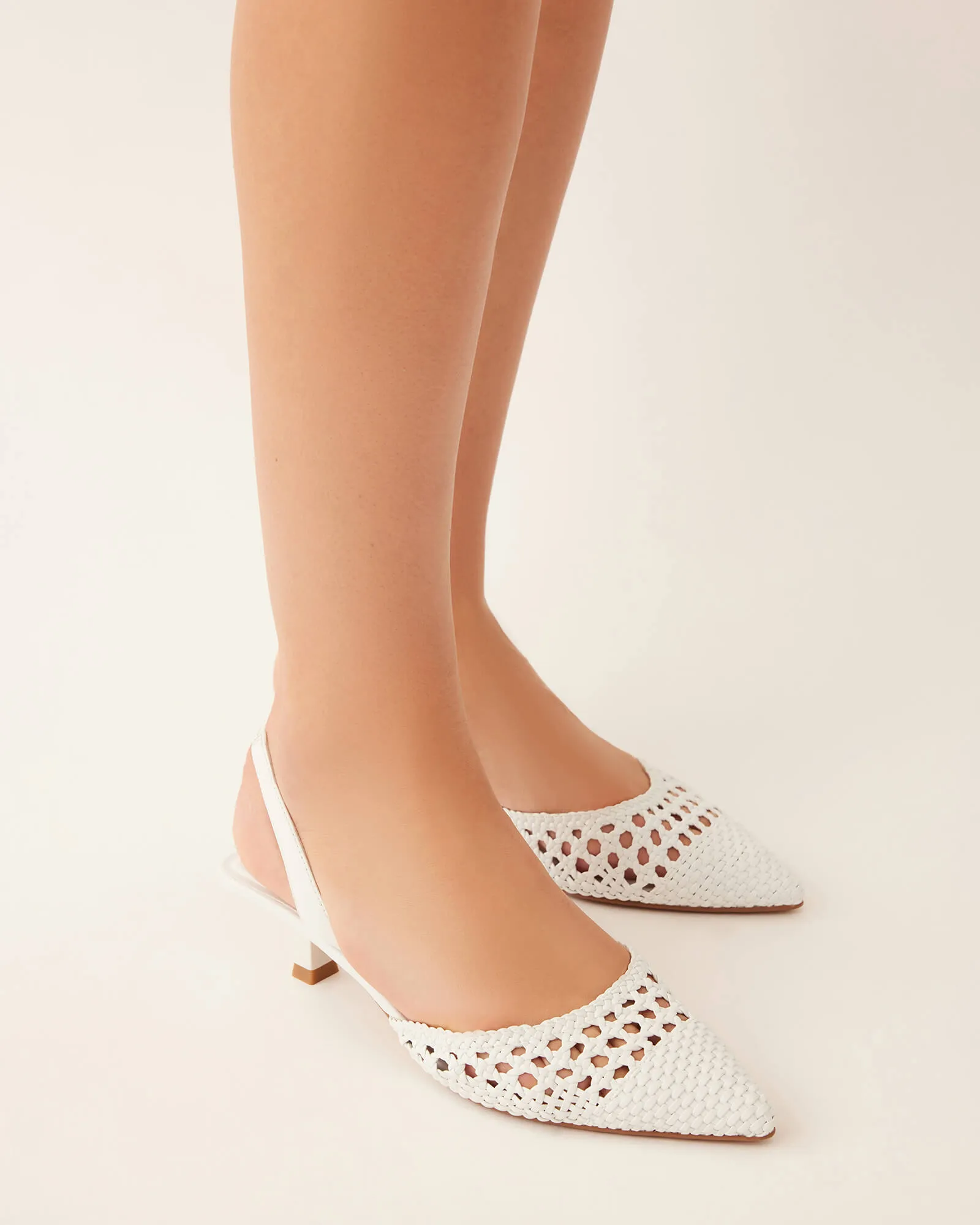 MARTINA LOW HEELS WHITE