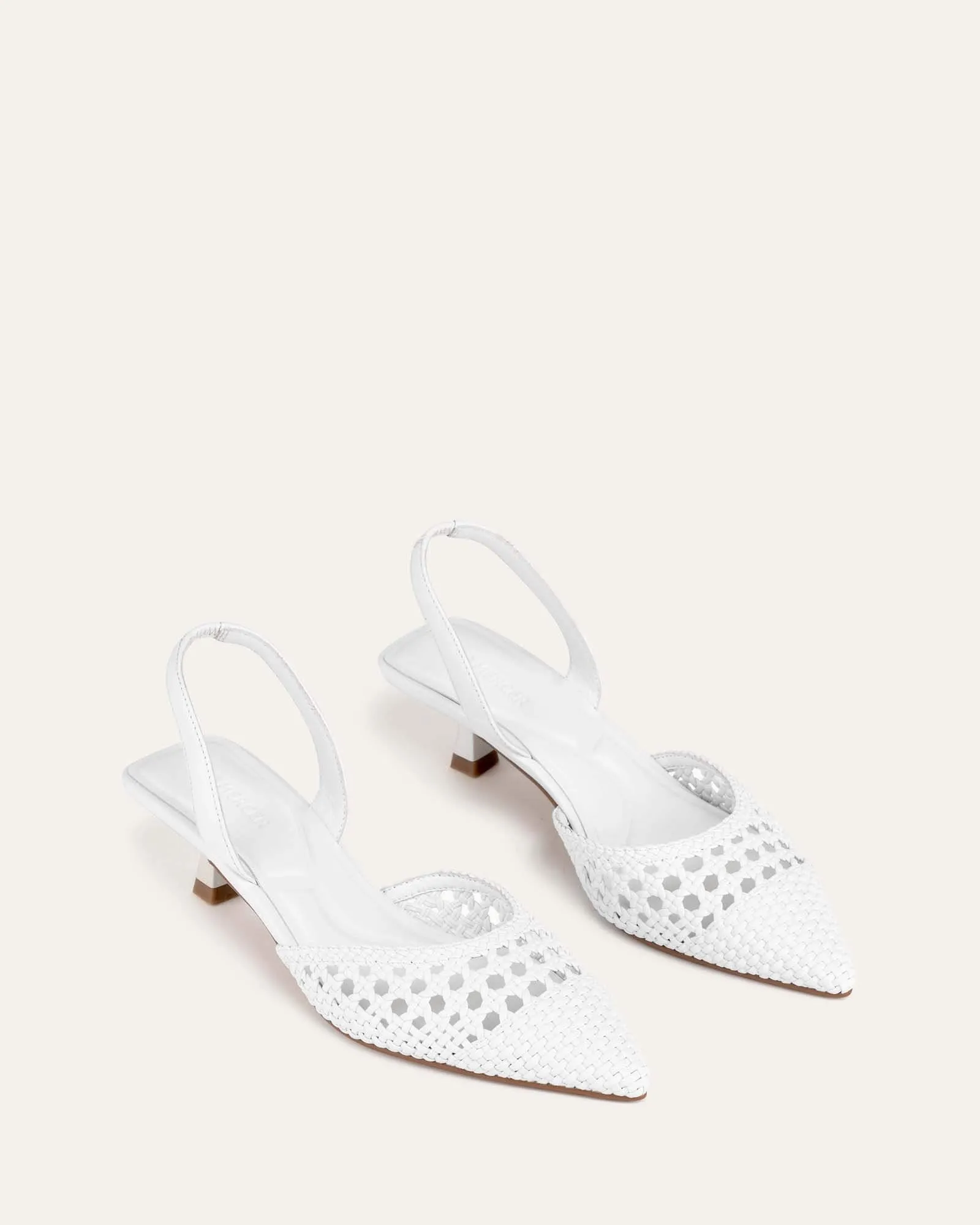 MARTINA LOW HEELS WHITE