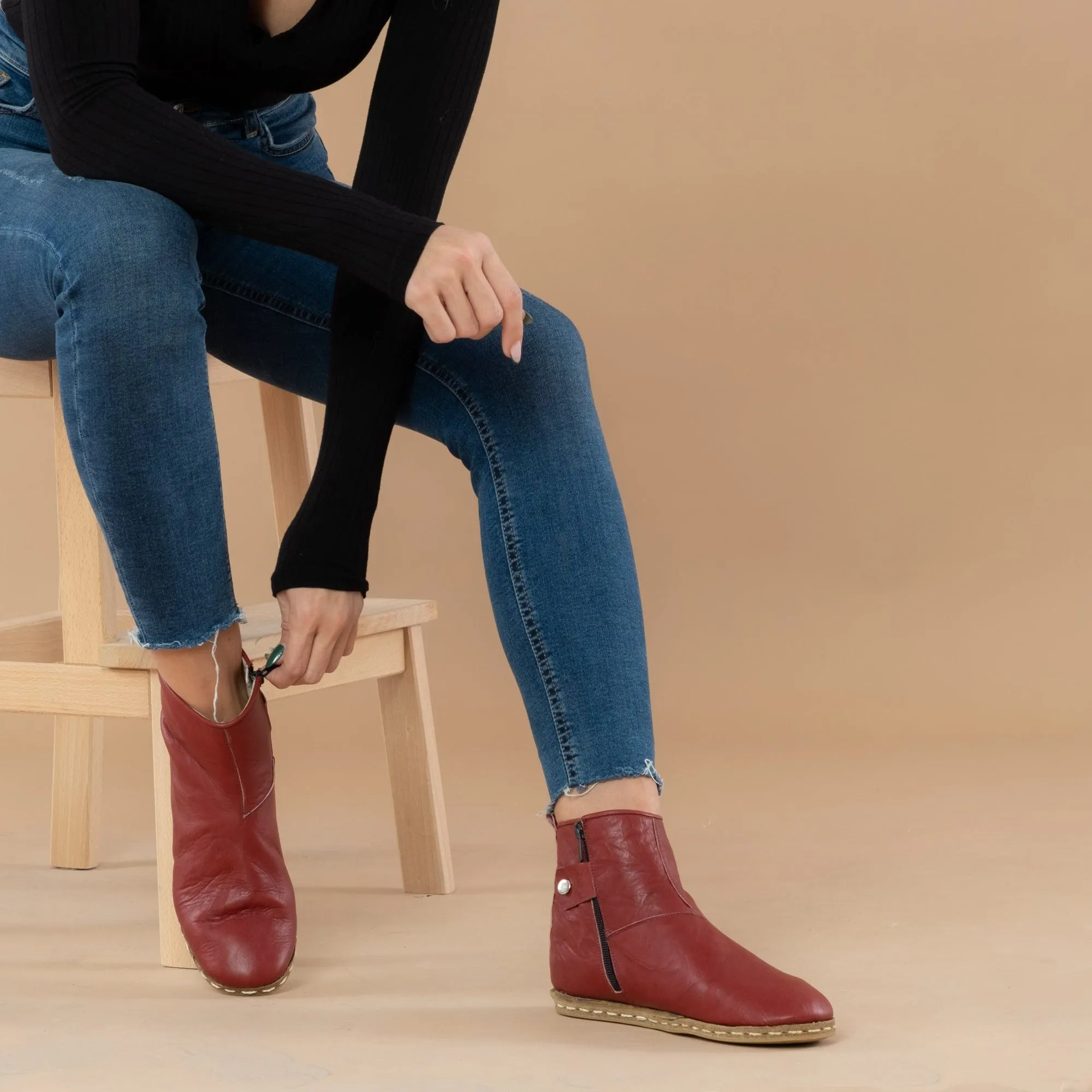 Men's Burgundy Boots