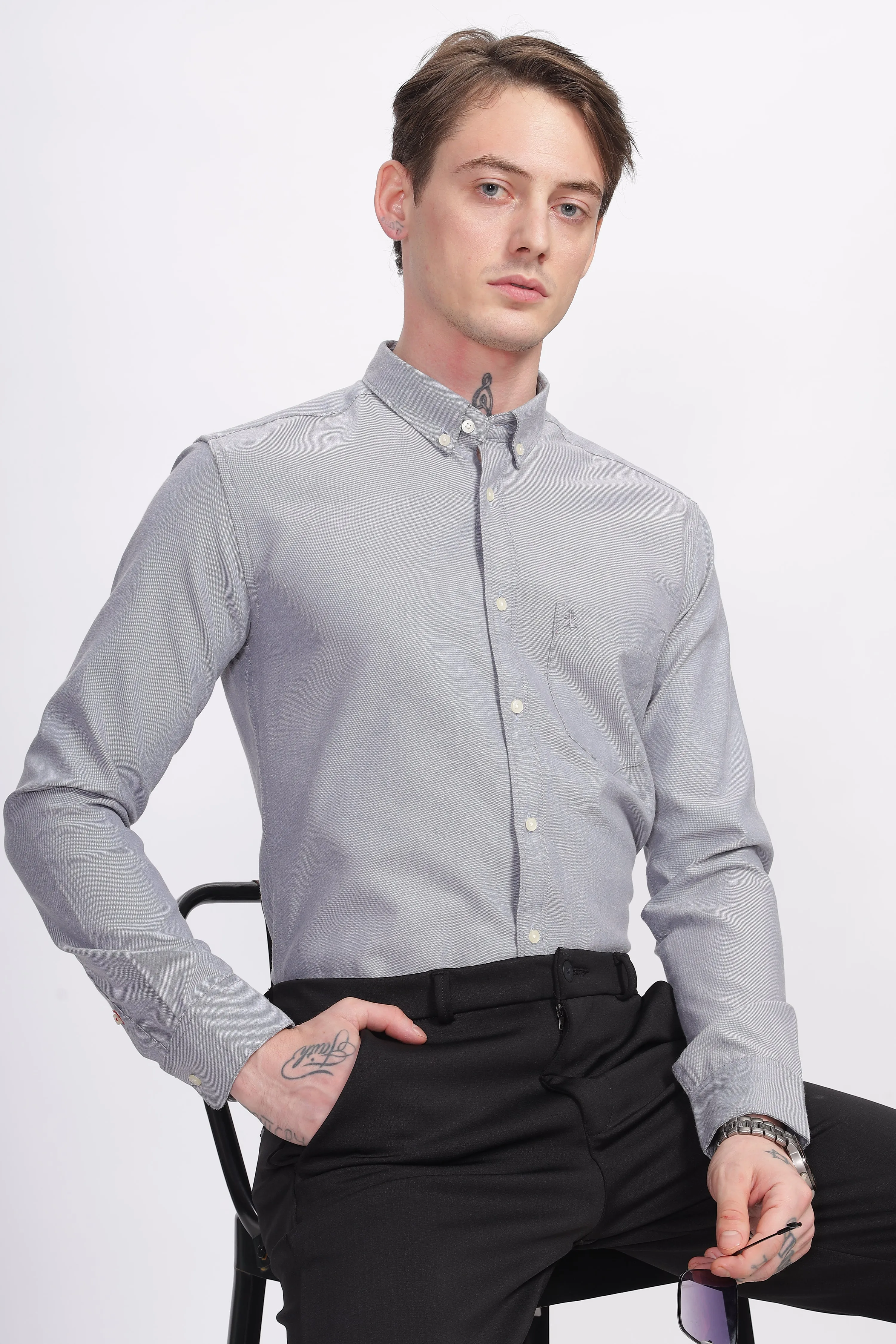 Oxford Formal Grey Shirt