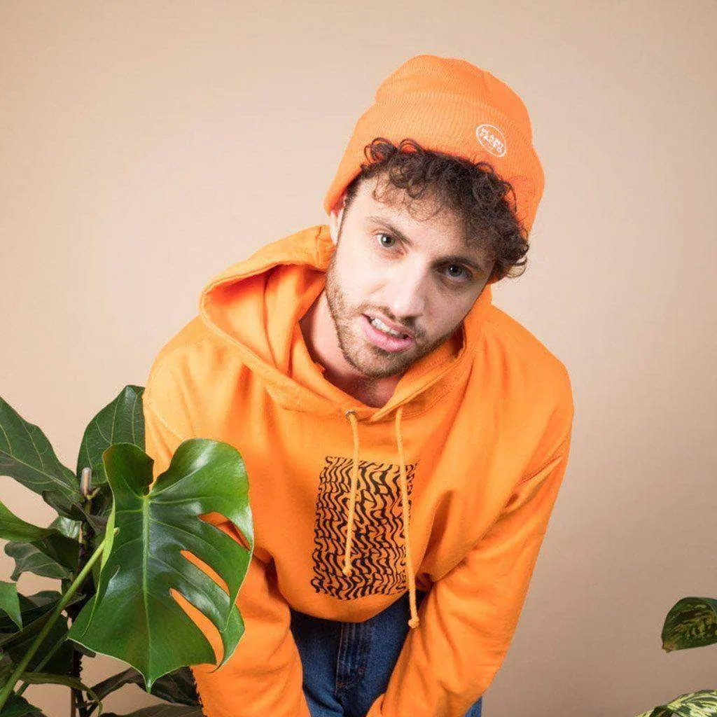 Plant Faced Beanie - Alarm Orange