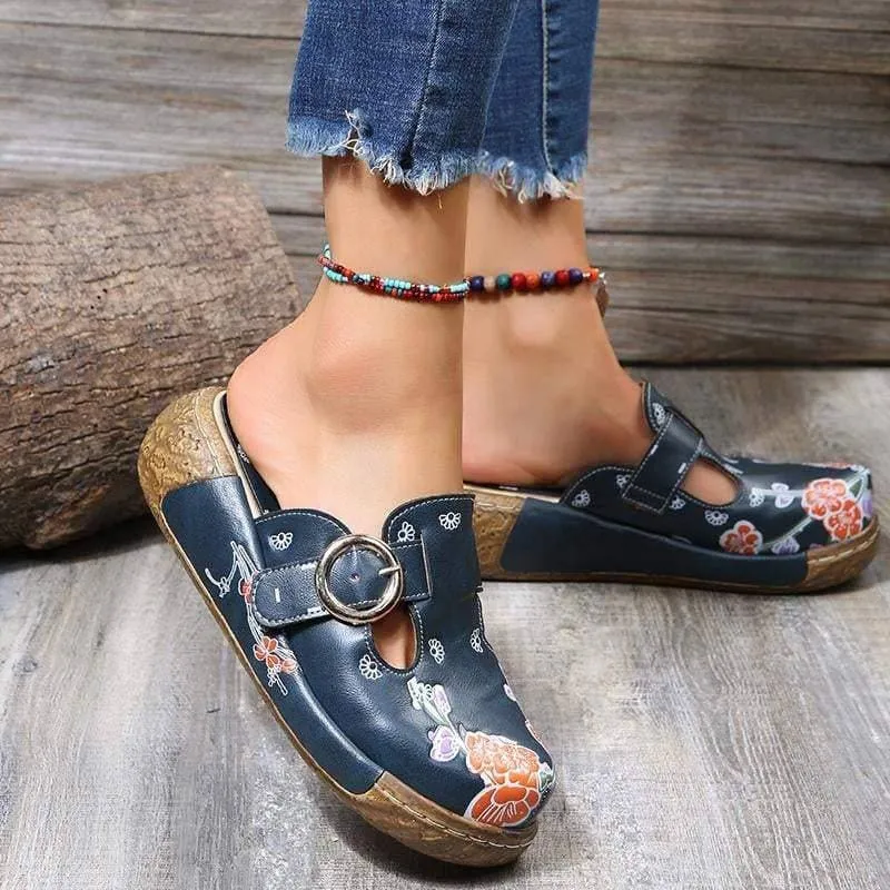 Soft Daily Print Platform Sandals