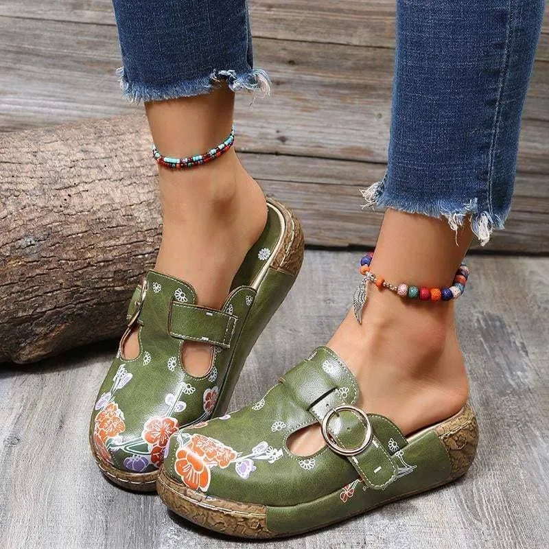 Soft Daily Print Platform Sandals