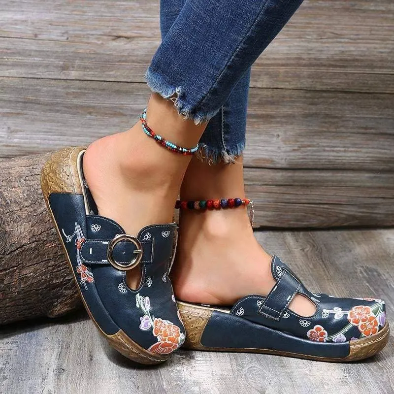 Soft Daily Print Platform Sandals