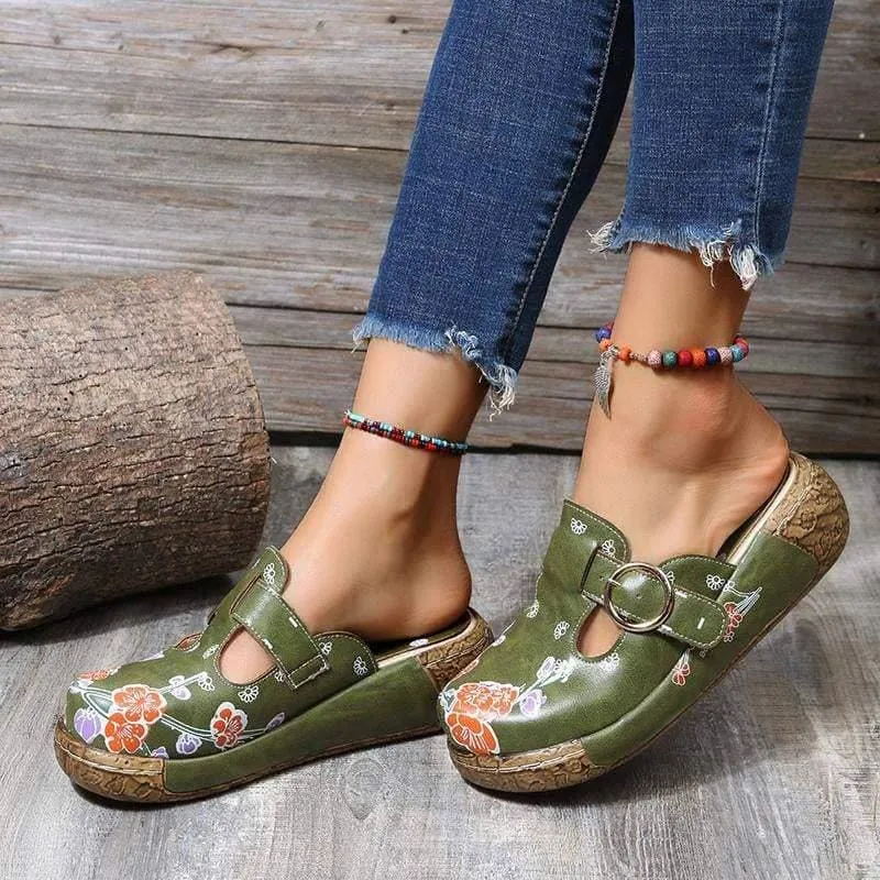 Soft Daily Print Platform Sandals