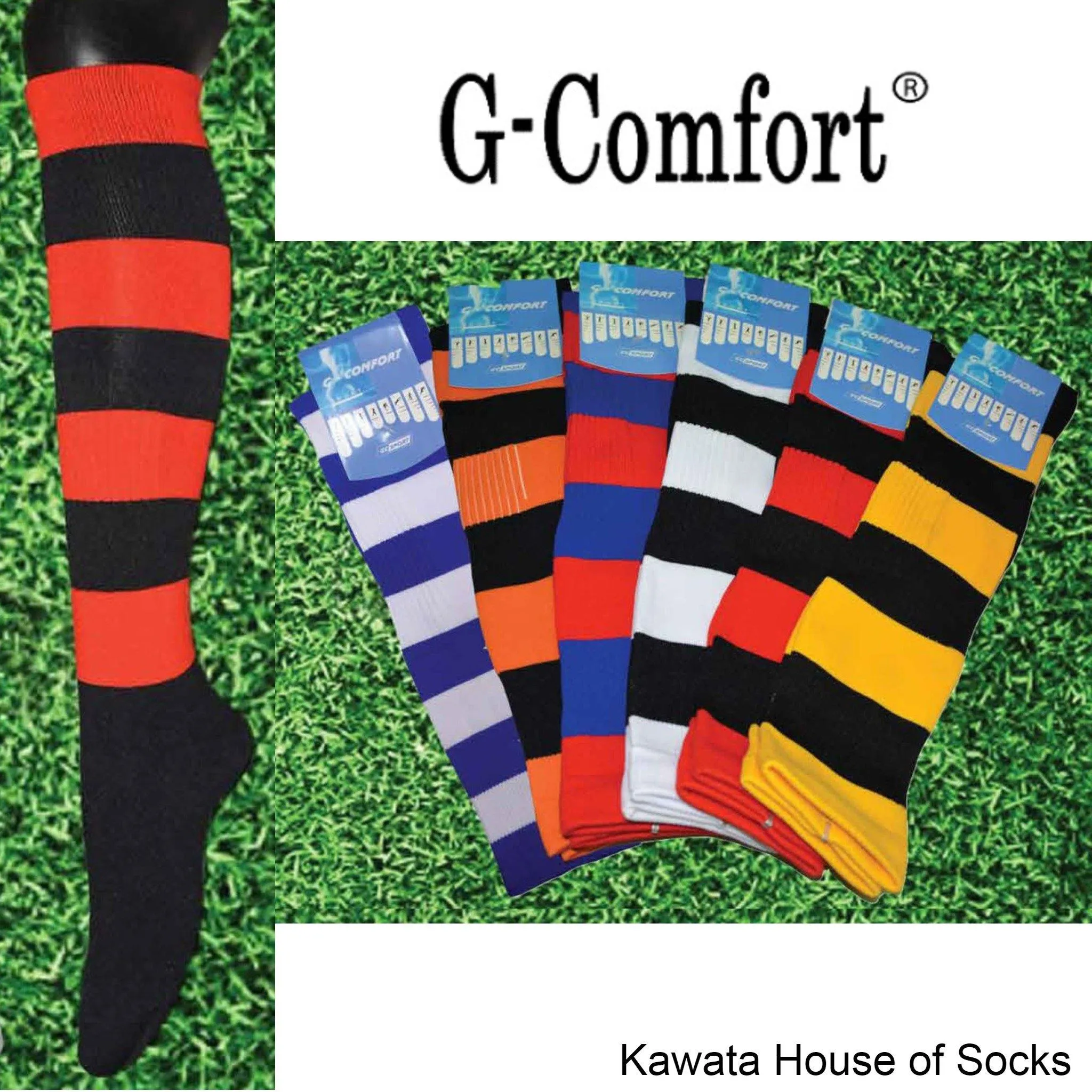 Stripe Soccer Socks/ Sport Long Socks /Ruby Socks / Softball Socks / Sport Socks