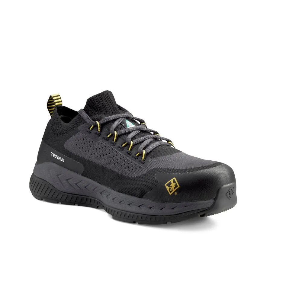 Terra Eclipse TR0A4T8NBLY Men's Composite Toe Athletic Safety Shoe - Black/Yellow