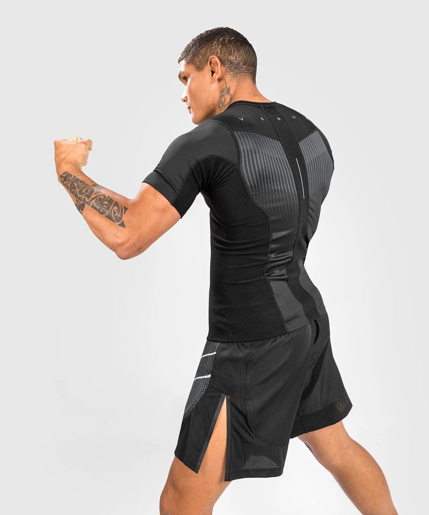 Venum Biomecha Rashguard Short Sleeves - Black/Grey