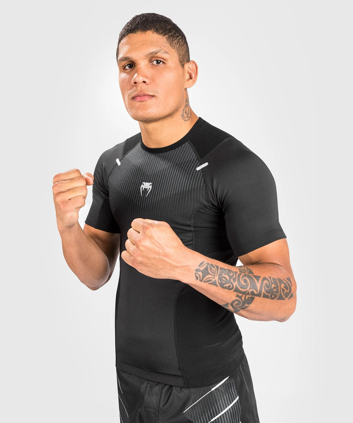 Venum Biomecha Rashguard Short Sleeves - Black/Grey