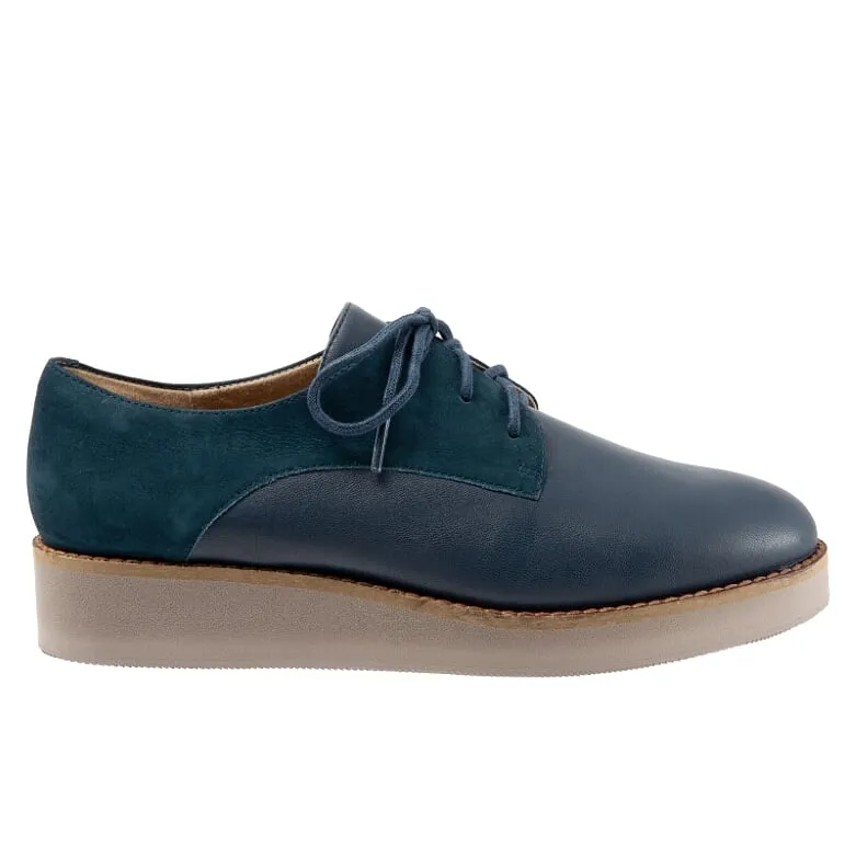 Willis 465 Dark Navy Nubuck Oxford Lace Up Shoes