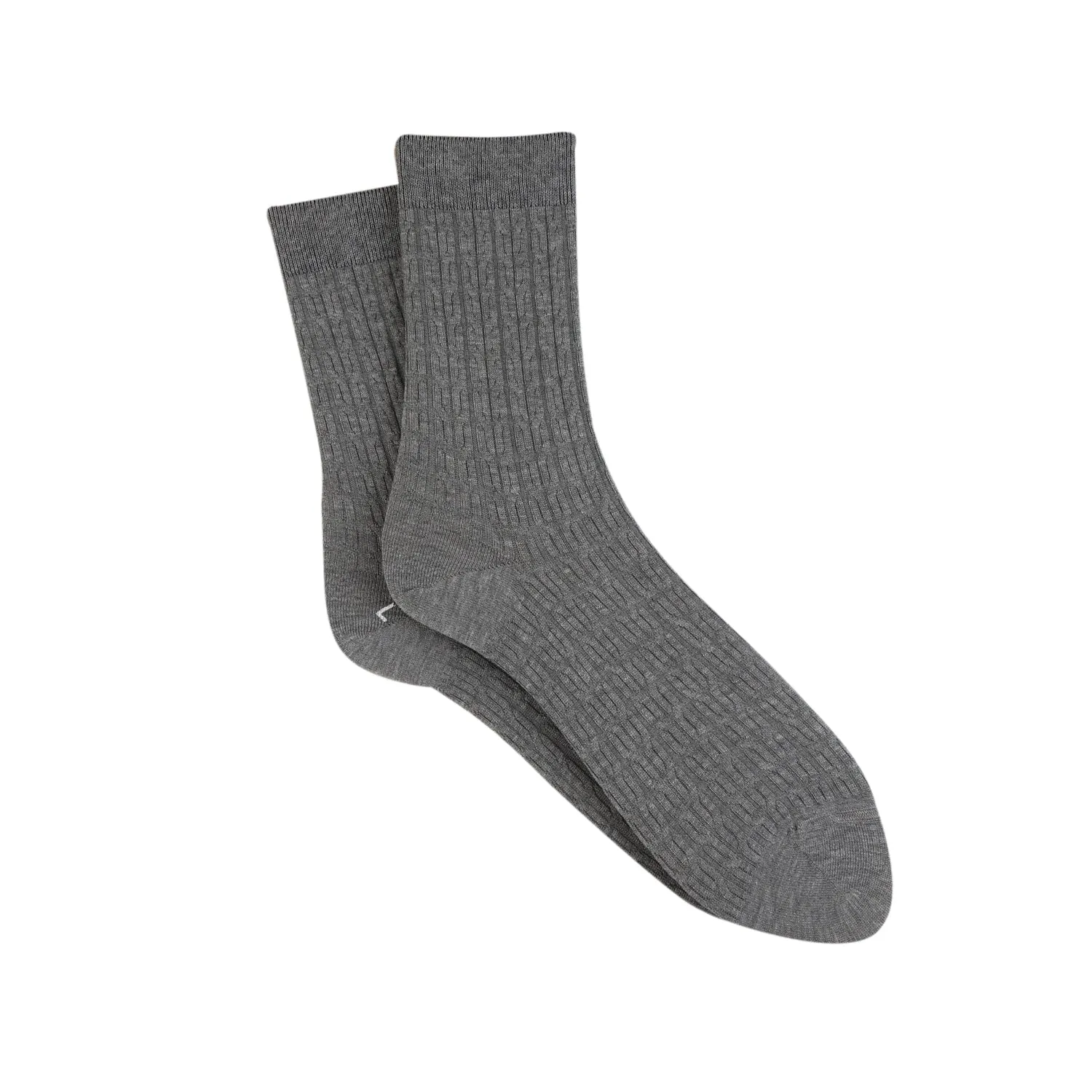 Women's Cabled Mercerised Cotton Socks